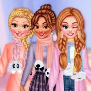 لعبة تصميم وشاح شتوي لطيف