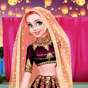 لعبة تلبيس الأميرة لزفاف شرقي